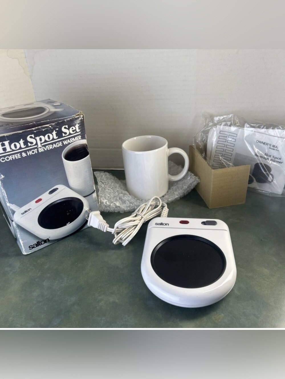 Vintage 1990 Salton Hot Spot MW-1C Coffee Mug Beverage Warmer NOS Tested